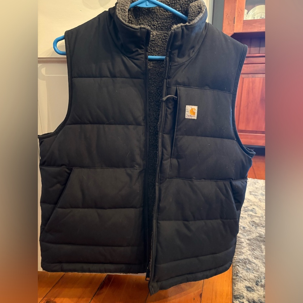 Carhartt Women’s Utility Sherpa-lined Vest Reversible Black Size Medium